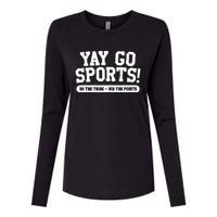 Yay Go Sports! Funny Sports Womens Cotton Relaxed Long Sleeve T-Shirt