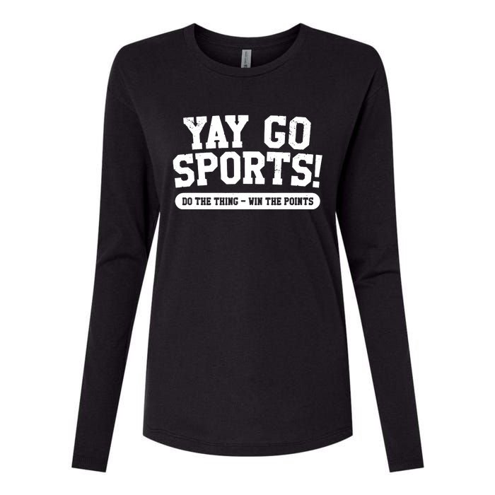 Yay Go Sports! Funny Sports Womens Cotton Relaxed Long Sleeve T-Shirt