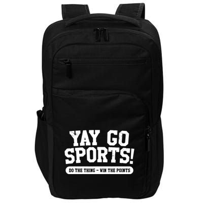 Yay Go Sports! Funny Sports Impact Tech Backpack
