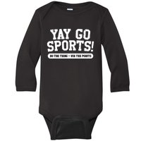 Yay Go Sports! Funny Sports Baby Long Sleeve Bodysuit