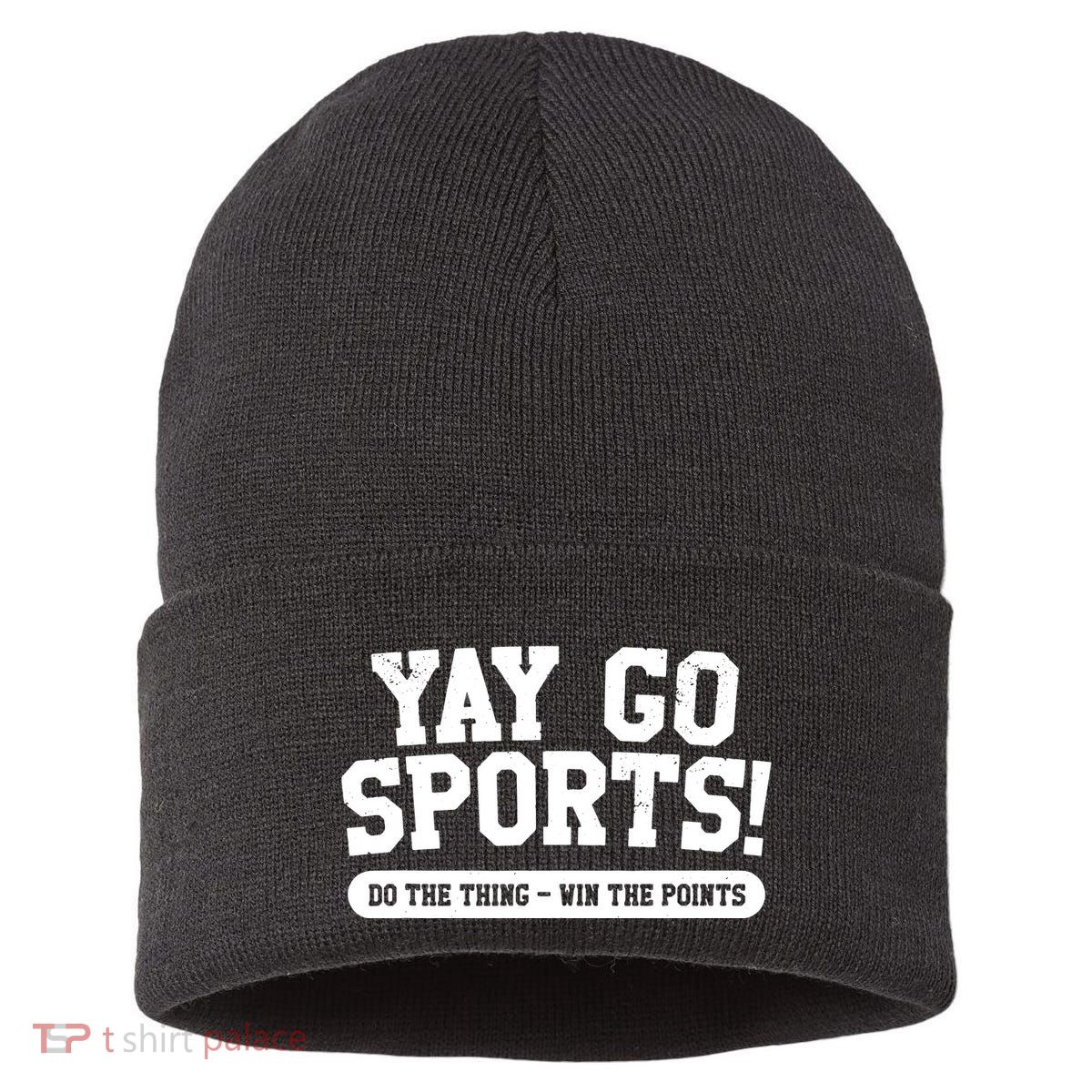 Yay Go Sports! Funny Sports Sustainable Knit Beanie