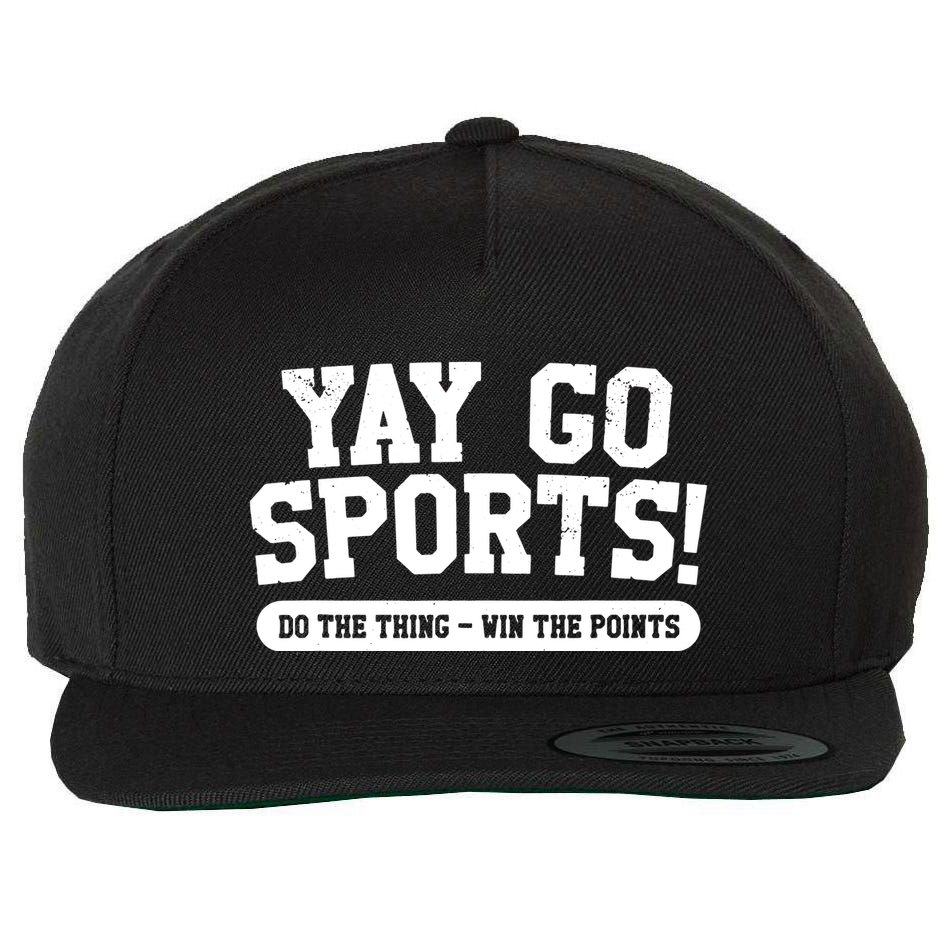 Yay Go Sports! Funny Sports Wool Snapback Cap