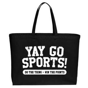 Yay Go Sports! Funny Sports Cotton Canvas Jumbo Tote