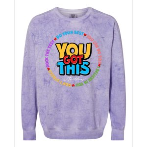 You Got This #Test Day Colorblast Crewneck Sweatshirt