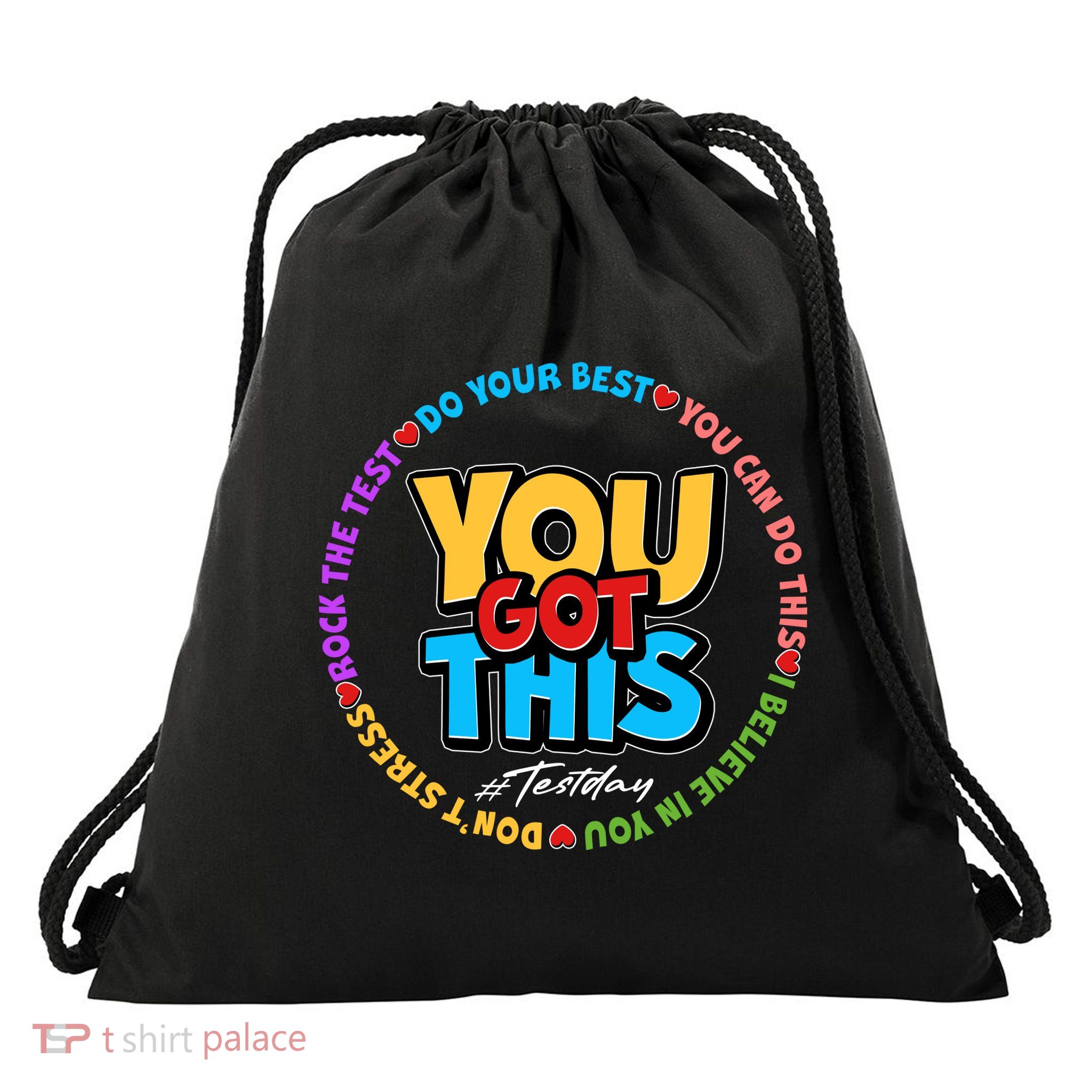 You Got This #Test Day Drawstring Bag