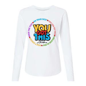 You Got This #Test Day Womens Cotton Relaxed Long Sleeve T-Shirt