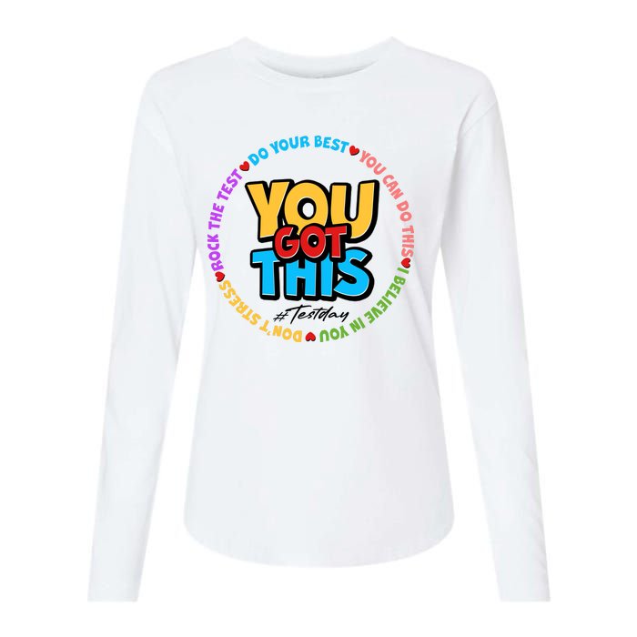 You Got This #Test Day Womens Cotton Relaxed Long Sleeve T-Shirt