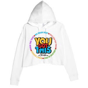 You Got This #Test Day Crop Fleece Hoodie