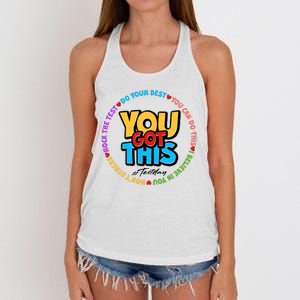 You Got This #Test Day Women's Knotted Racerback Tank