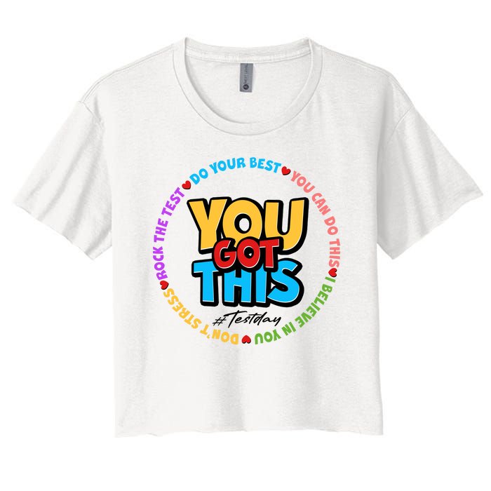 You Got This #Test Day Women's Crop Top Tee