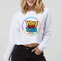 You Got This #Test Day Cropped Pullover Crew