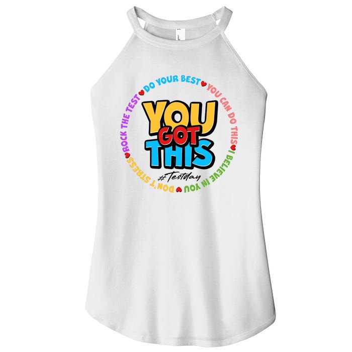 You Got This #Test Day Women's Perfect Tri Rocker Tank