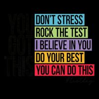You Got This, Don't Stress Rock The Test, Test Day Impact Tech Backpack