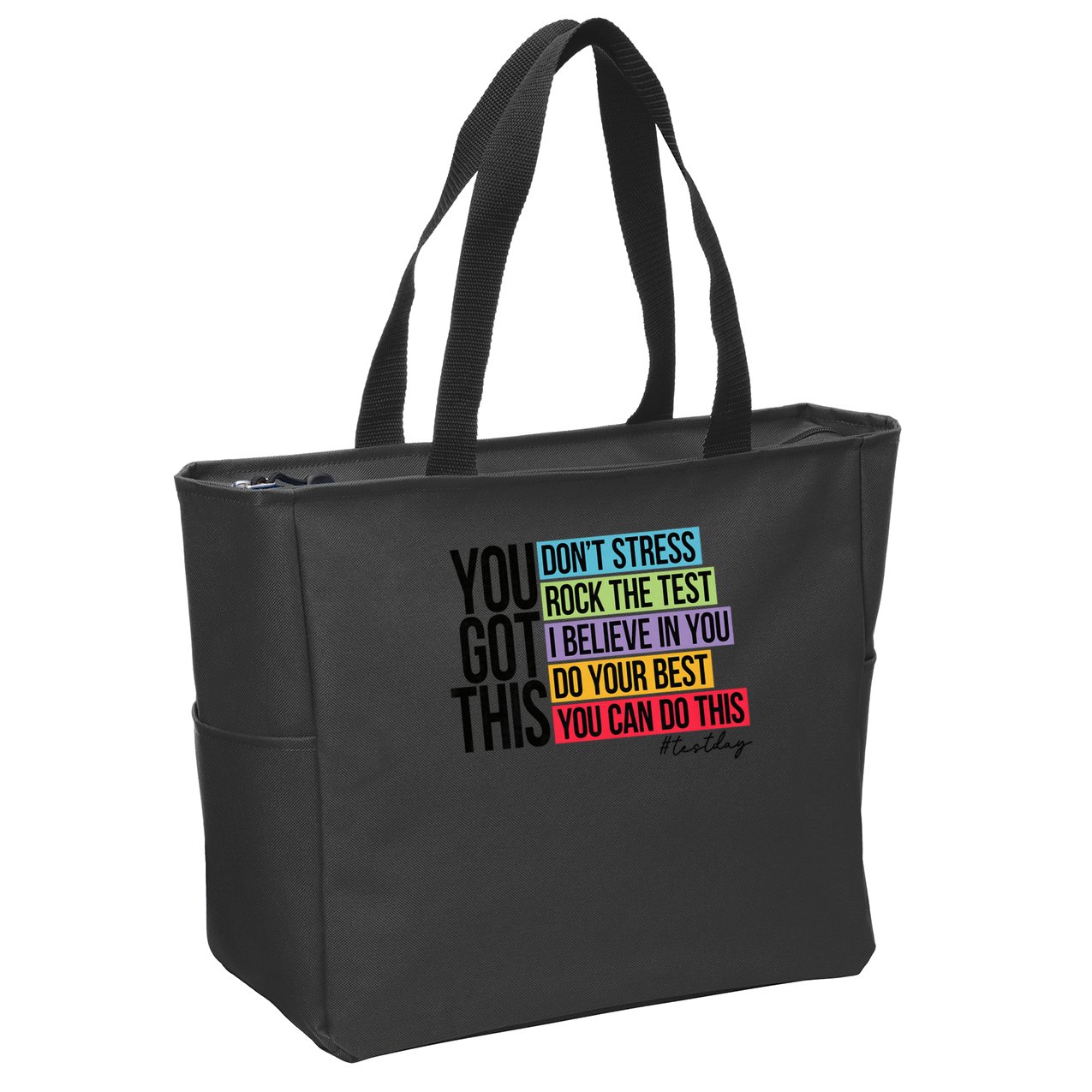 You Got This, Don't Stress Rock The Test, Test Day Zip Tote Bag