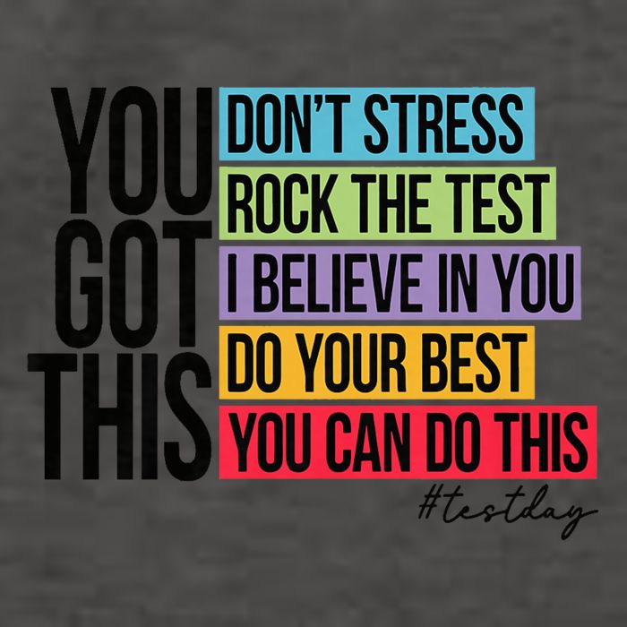 You Got This, Don't Stress Rock The Test, Test Day Vector Backpack