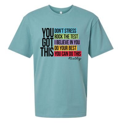 You Got This, Don't Stress Rock The Test, Test Day Sueded Cloud Jersey T-Shirt