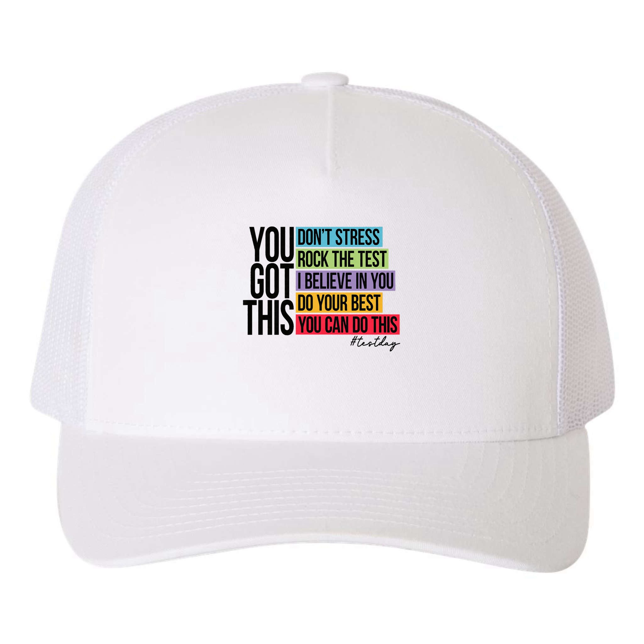 You Got This, Don't Stress Rock The Test, Test Day Yupoong Adult 5-Panel Trucker Hat