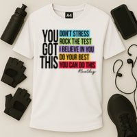 You Got This, Don't Stress Rock The Test, Test Day Cooling Performance Crew T-Shirt
