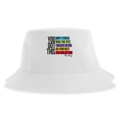 You Got This, Don't Stress Rock The Test, Test Day Sustainable Bucket Hat