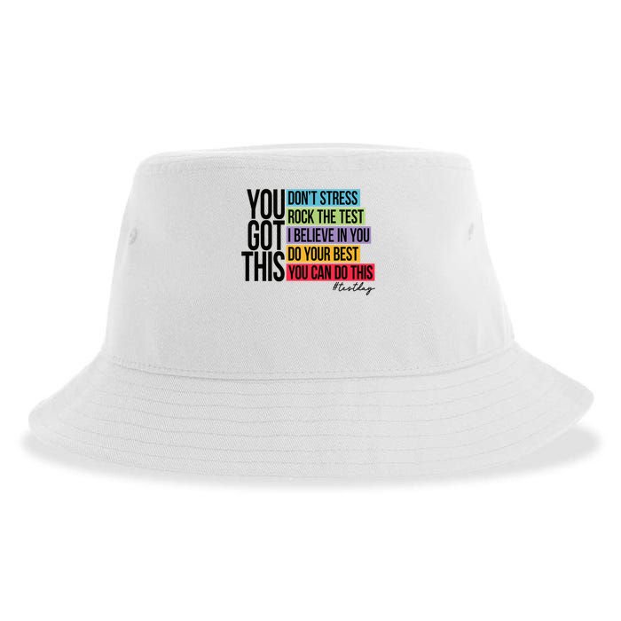 You Got This, Don't Stress Rock The Test, Test Day Sustainable Bucket Hat