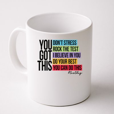You Got This, Don't Stress Rock The Test, Test Day Mug