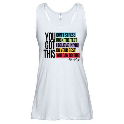 You Got This, Don't Stress Rock The Test, Test Day Ladies Essential Flowy Tank