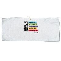 You Got This, Don't Stress Rock The Test, Test Day Large Microfiber Waffle Golf Towel