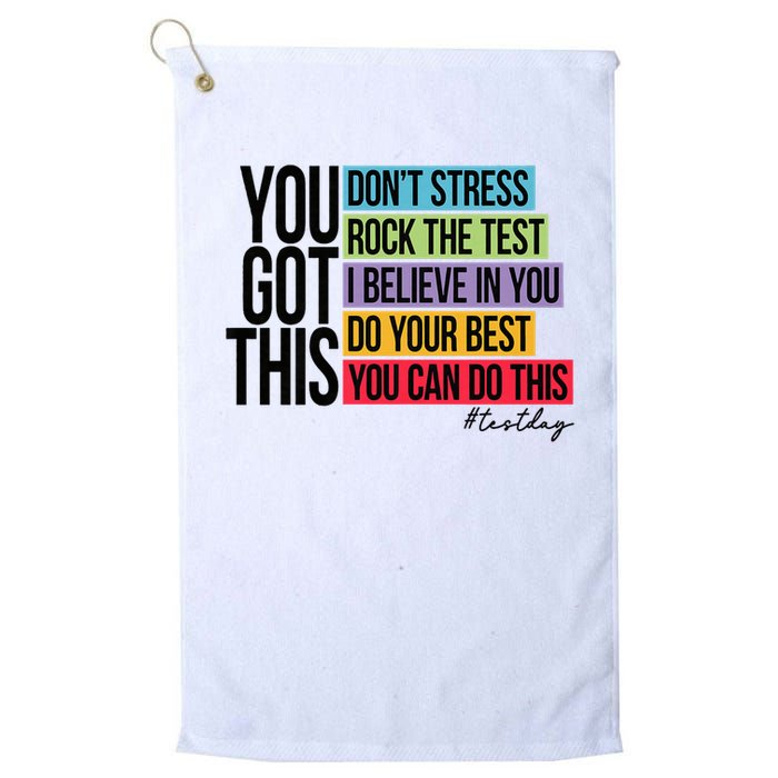 You Got This, Don't Stress Rock The Test, Test Day Golf Towel