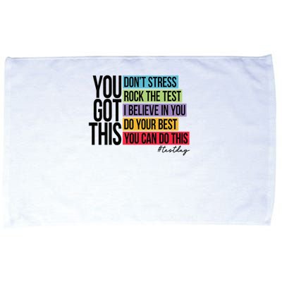 You Got This, Don't Stress Rock The Test, Test Day Microfiber Hand Towel