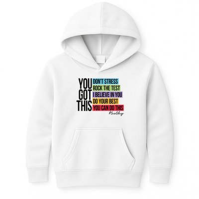 You Got This, Don't Stress Rock The Test, Test Day Kids Hoodie