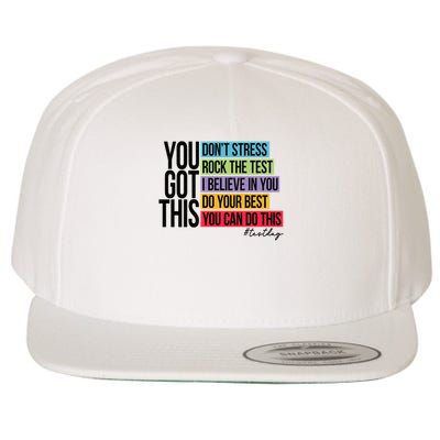 You Got This, Don't Stress Rock The Test, Test Day Wool Snapback Cap