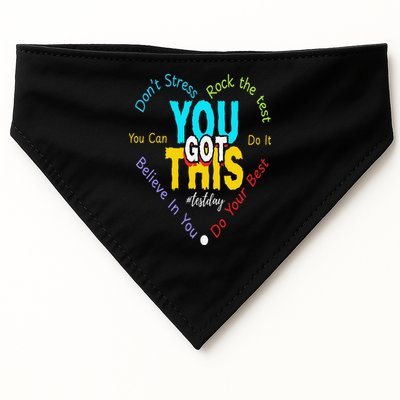 You Got This DonT Stress Rock The Test Test Day Teacher USA-Made Doggie Bandana