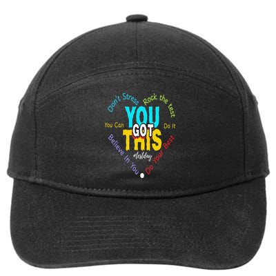 You Got This DonT Stress Rock The Test Test Day Teacher 7-Panel Snapback Hat