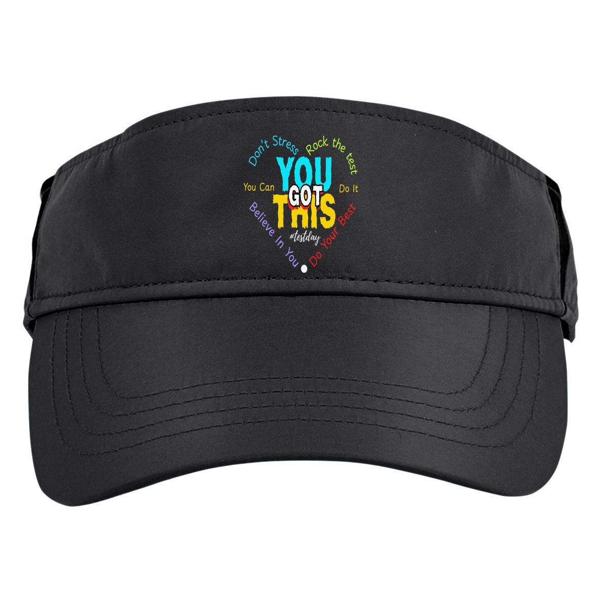 You Got This DonT Stress Rock The Test Test Day Teacher Adult Drive Performance Visor