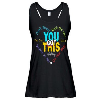You Got This DonT Stress Rock The Test Test Day Teacher Ladies Essential Flowy Tank