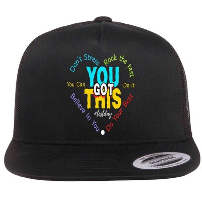 You Got This DonT Stress Rock The Test Test Day Teacher Flatbill Hat