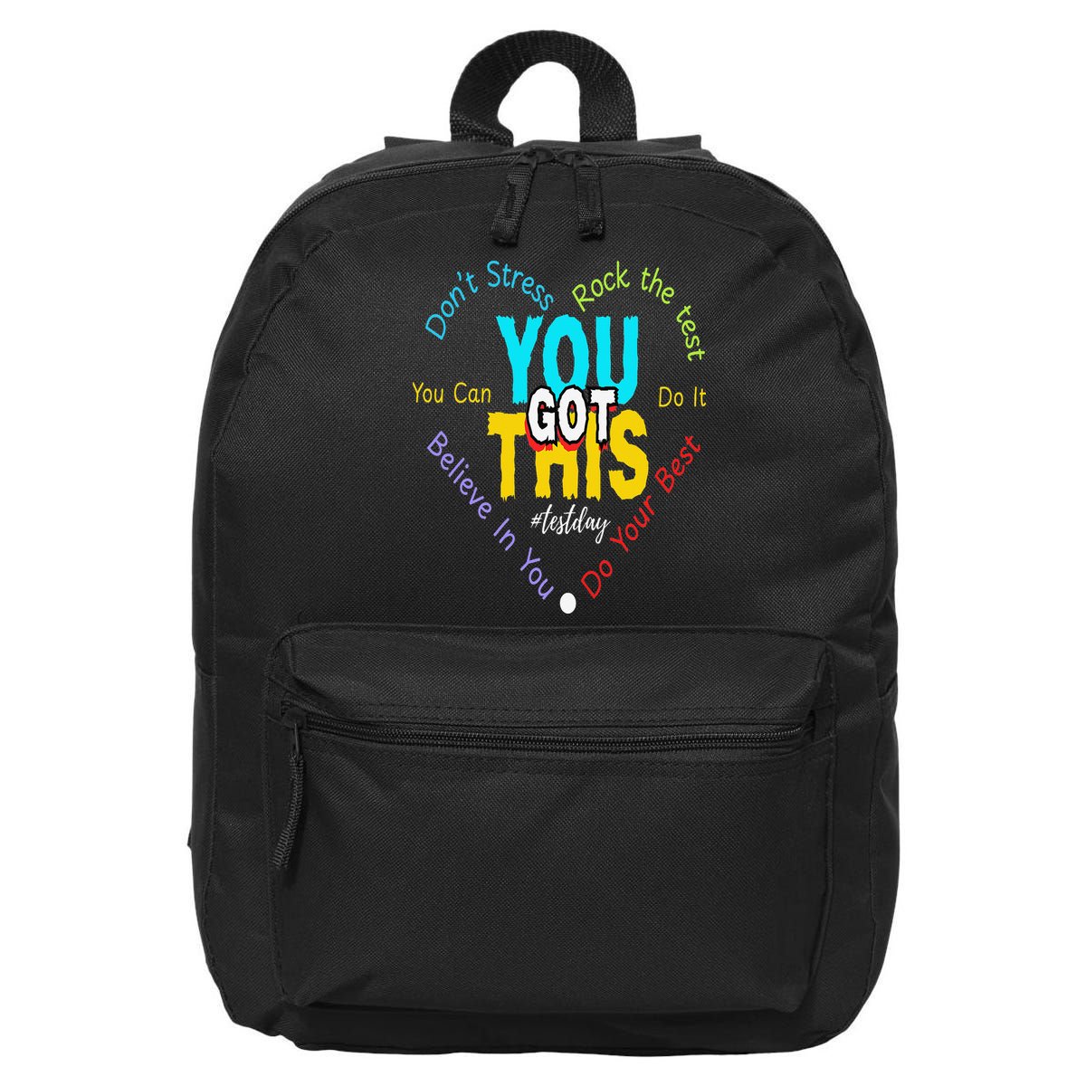 You Got This DonT Stress Rock The Test Test Day Teacher 16 in Basic Backpack