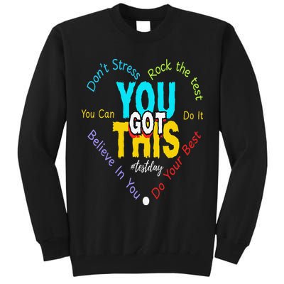 You Got This DonT Stress Rock The Test Test Day Teacher Tall Sweatshirt
