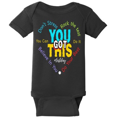 You Got This DonT Stress Rock The Test Test Day Teacher Baby Bodysuit