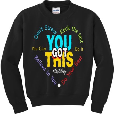 You Got This DonT Stress Rock The Test Test Day Teacher Kids Sweatshirt