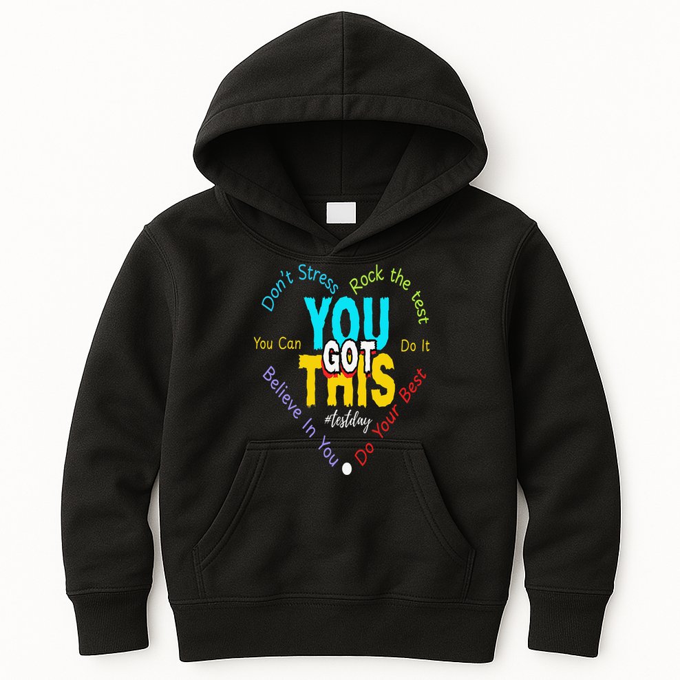 You Got This DonT Stress Rock The Test Test Day Teacher Kids Hoodie