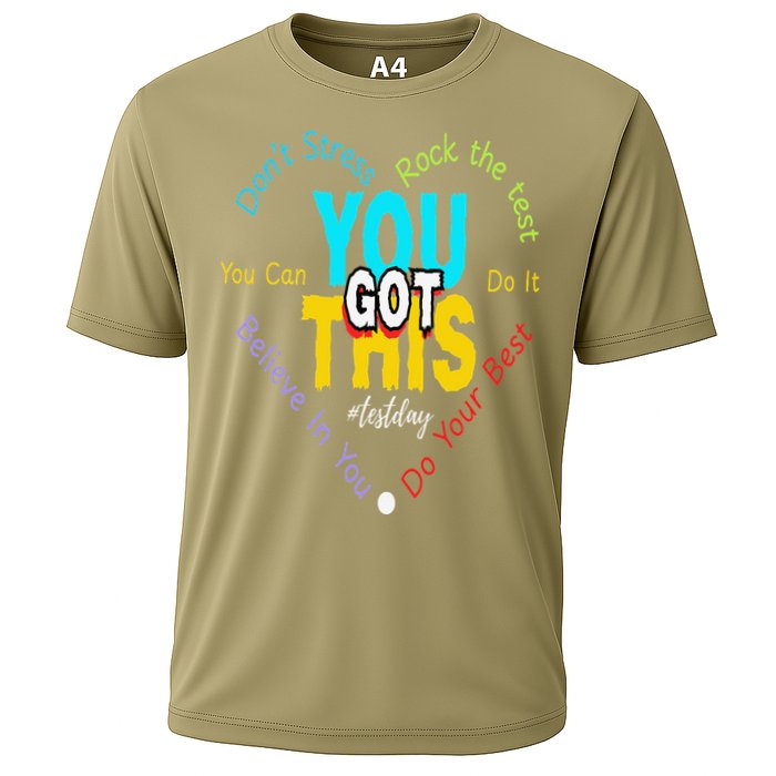 You Got This DonT Stress Rock The Test Test Day Teacher Cooling Performance Crew T-Shirt