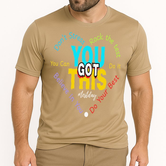 You Got This DonT Stress Rock The Test Test Day Teacher Cooling Performance Crew T-Shirt
