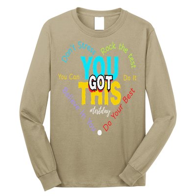 You Got This DonT Stress Rock The Test Test Day Teacher Long Sleeve Shirt