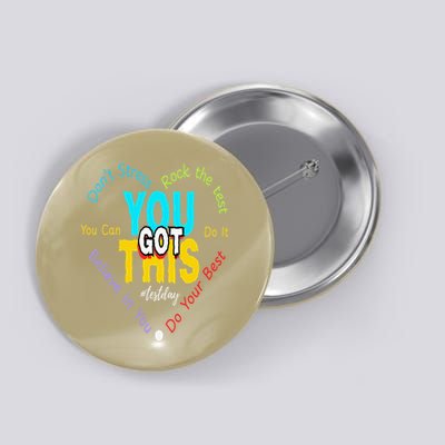 You Got This DonT Stress Rock The Test Test Day Teacher Button