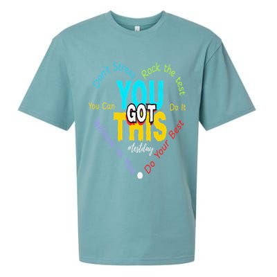 You Got This DonT Stress Rock The Test Test Day Teacher Sueded Cloud Jersey T-Shirt