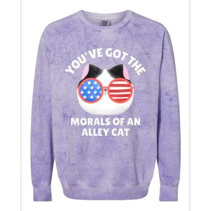 You’Ve Got The Morals Of An Alley Cat Colorblast Crewneck Sweatshirt