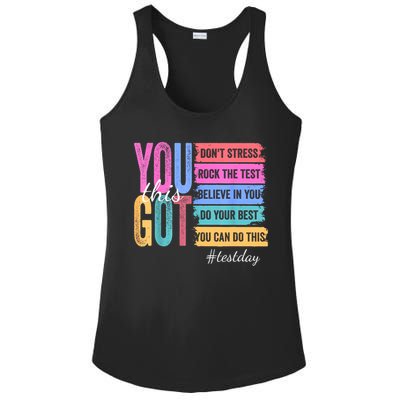 You Got This Don'T Stress Rock The Test Test Day  Ladies PosiCharge Competitor Racerback Tank