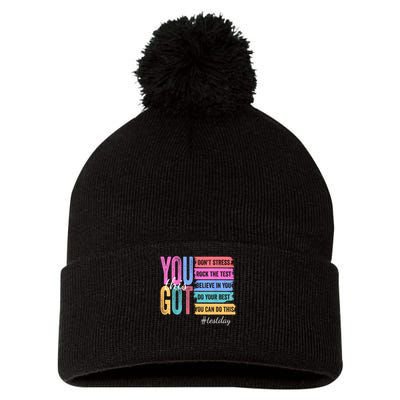 You Got This Don'T Stress Rock The Test Test Day  Pom Pom 12in Knit Beanie