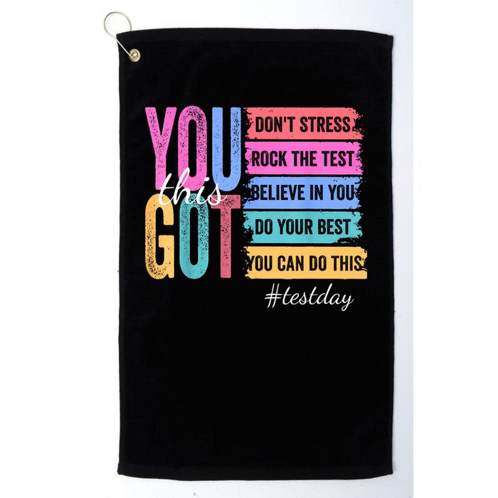 You Got This Don'T Stress Rock The Test Test Day  Golf Towel